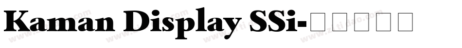 Kaman Display SSi字体转换